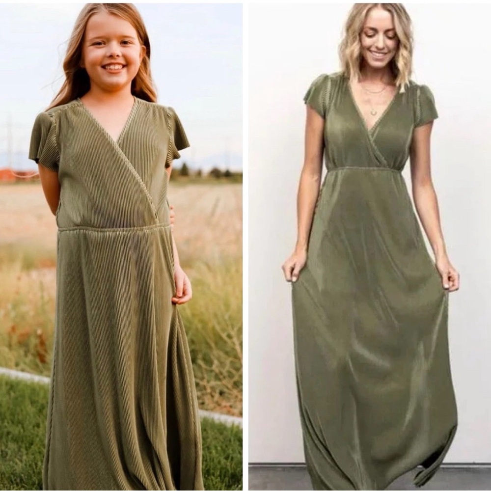 Matching Baltic Born Athena Sage Green Dresses Women S/T Girls 3T